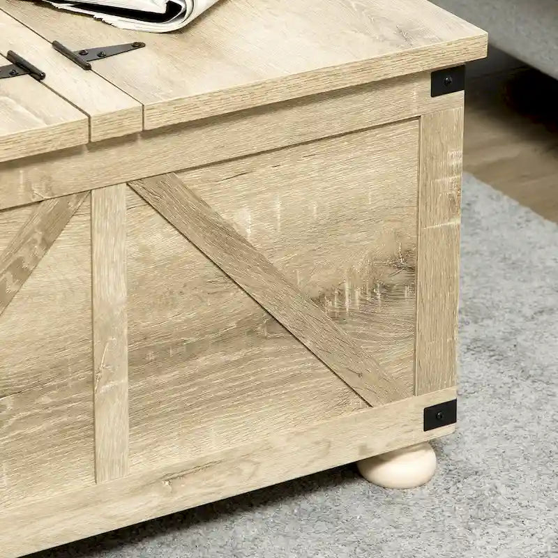 Table basse de ferme avec rangement